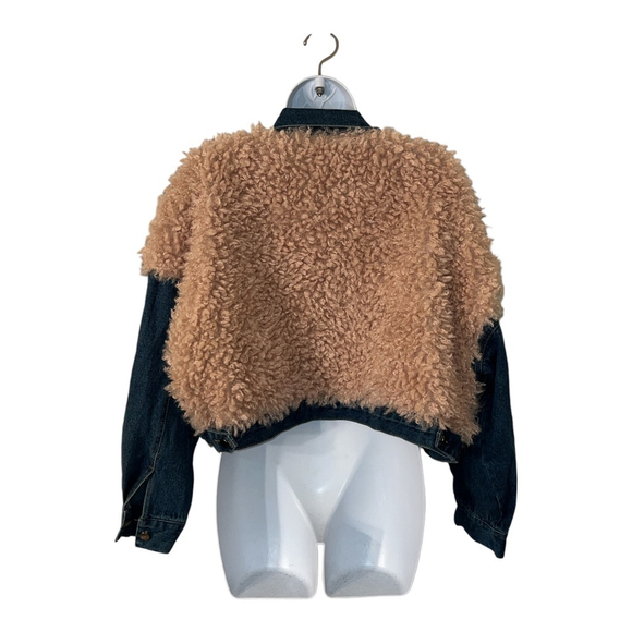 Main Strip Women's Denim Jacket - Size M - Blue & Pink M - Picture 4 of 6